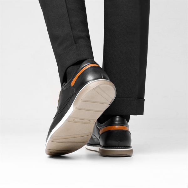 Men's Modern Casual Oxford Shoes - BLACK - 8